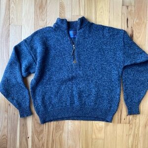 Pendleton Wool Blue Half-Zip Sweater